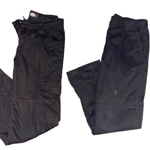2 pairs of Boy’s black cargo pants size 10